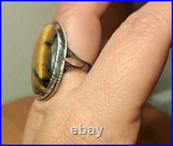 Bijou Parure Argent Massif Poinçonné Oeil De Tigre