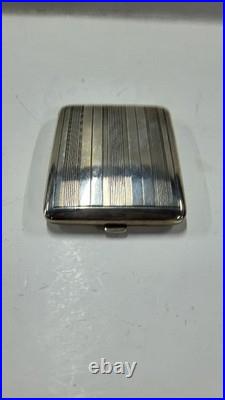 Boite A Cigarettes En Argent Massif Poincon Tete De Sanglier De 105 Grammes N° 2