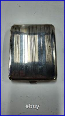 Boite A Cigarettes En Argent Massif Poincon Tete De Sanglier De 105 Grammes N° 2