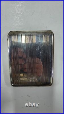 Boite A Cigarettes En Argent Massif Poincon Tete De Sanglier De 105 Grammes N° 2