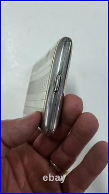 Boite A Cigarettes En Argent Massif Poincon Tete De Sanglier De 105 Grammes N° 2