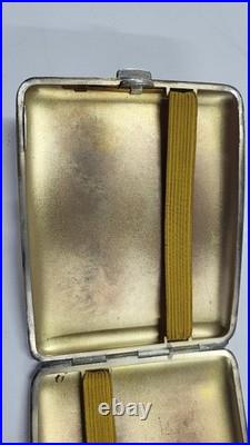 Boite A Cigarettes En Argent Massif Poincon Tete De Sanglier De 105 Grammes N° 2