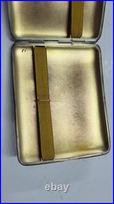 Boite A Cigarettes En Argent Massif Poincon Tete De Sanglier De 105 Grammes N° 2