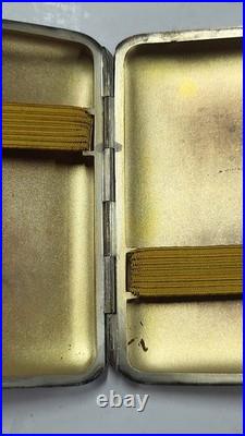 Boite A Cigarettes En Argent Massif Poincon Tete De Sanglier De 105 Grammes N° 2