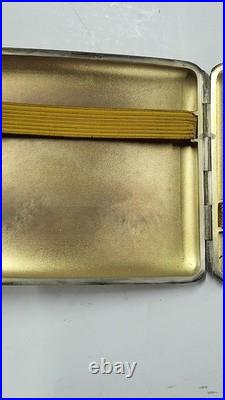 Boite A Cigarettes En Argent Massif Poincon Tete De Sanglier De 105 Grammes N° 2