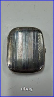 Boite A Cigarettes En Argent Massif Poincon Tete De Sanglier De 83 Grammes N° 4
