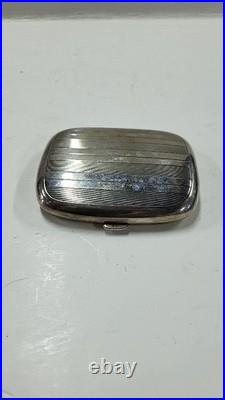 Boite A Cigarettes En Argent Massif Poincon Tete De Sanglier De 83 Grammes N° 4