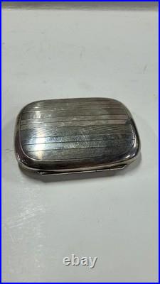Boite A Cigarettes En Argent Massif Poincon Tete De Sanglier De 83 Grammes N° 4