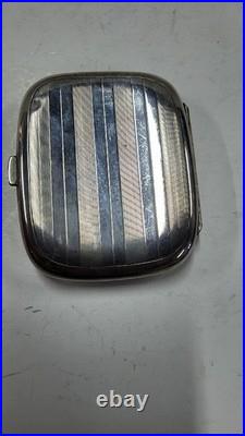 Boite A Cigarettes En Argent Massif Poincon Tete De Sanglier De 83 Grammes N° 4