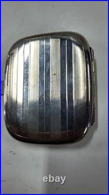 Boite A Cigarettes En Argent Massif Poincon Tete De Sanglier De 83 Grammes N° 4