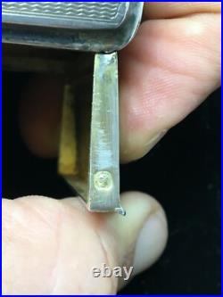Boite Pilulier Argent Massif Poinçon Minerve Monogramme Antique Silver Box 19th