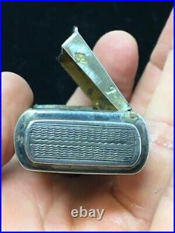 Boite Pilulier Argent Massif Poinçon Minerve Monogramme Antique Silver Box 19th