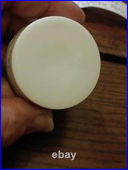 Boîte à Pillule en Argent Massif et Porcelaine Poinçon Minerve, R. Linzeler