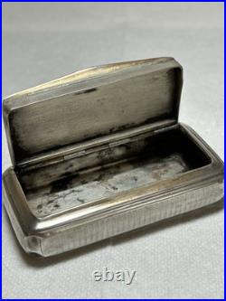 Boite a tabac, tabatière ancienne argent massif poinçon minerve XIXe