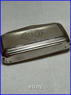 Boite a tabac, tabatière ancienne argent massif poinçon minerve XIXe