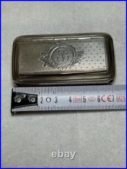 Boite a tabac, tabatière ancienne argent massif poinçon minerve XIXe