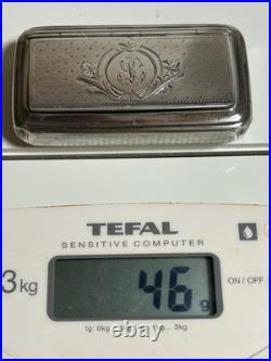 Boite a tabac, tabatière ancienne argent massif poinçon minerve XIXe