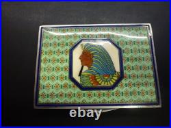 Boite art déco autrichienne, argent 935/1000, poincons, DLG Egypte, P 150g, 85x60mm
