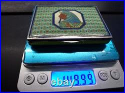 Boite art déco autrichienne, argent 935/1000, poincons, DLG Egypte, P 150g, 85x60mm