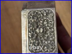 Boîte en Argent Massif Oriental Turquie Perse Syrie Poinçon d'importation Cygne