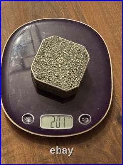 Boîte en Argent Massif Oriental Turquie Perse Syrie Poinçon d'importation Cygne