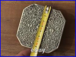 Boîte en Argent Massif Oriental Turquie Perse Syrie Poinçon d'importation Cygne