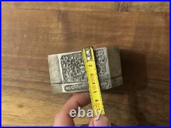 Boîte en Argent Massif Oriental Turquie Perse Syrie Poinçon d'importation Cygne