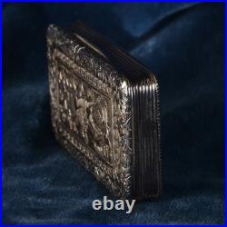 Boite en Argent massif décors Chasse à courre Epoque Charles X Poinçon Veillard