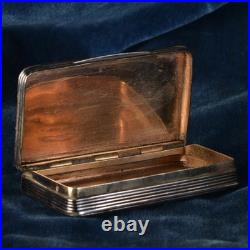 Boite en Argent massif décors Chasse à courre Epoque Charles X Poinçon Veillard