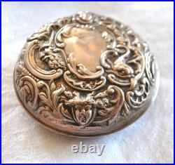 Boite ronde anglaise Georges V en Argent SILVER poinçon LONDRES 1917 ENGLAND