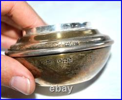 Boite ronde anglaise Georges V en Argent SILVER poinçon LONDRES 1917 ENGLAND