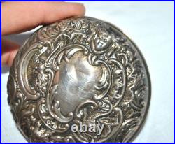 Boite ronde anglaise Georges V en Argent SILVER poinçon LONDRES 1917 ENGLAND