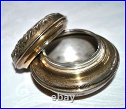 Boite ronde anglaise Georges V en Argent SILVER poinçon LONDRES 1917 ENGLAND