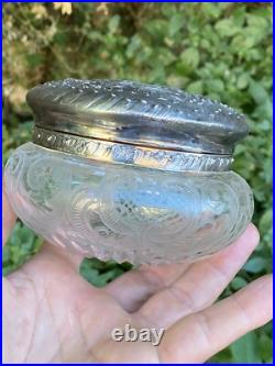 Bonbonnière Cristal Taillé & Argent Massif & Poinçon Minerve & Héraldique