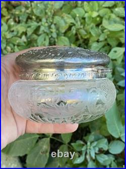 Bonbonnière Cristal Taillé & Argent Massif & Poinçon Minerve & Héraldique