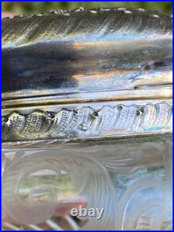 Bonbonnière Cristal Taillé & Argent Massif & Poinçon Minerve & Héraldique