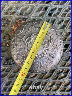 Bonbonnière Cristal Taillé & Argent Massif & Poinçon Minerve & Héraldique