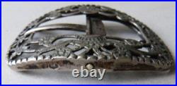 Boucle de ceinture en argent massif début 19e siècle poinçon 1809 silver buckle