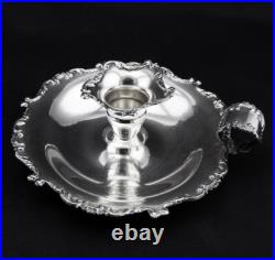 Bougeoir en argent massif poinçon italien et poinçon contrôle charançon 86.4 G