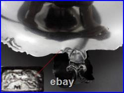 Bougeoir en argent massif poinçon italien et poinçon contrôle charançon 86.4 G