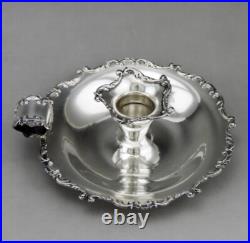 Bougeoir en argent massif poinçon italien et poinçon contrôle charançon 86.4 G