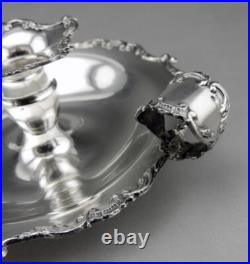 Bougeoir en argent massif poinçon italien et poinçon contrôle charançon 86.4 G