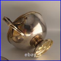 Bouillon couvert Argent & Vermeil Poinçon coq Frise perles & feuilles fin XVIIIe