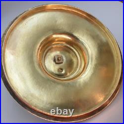 Bouillon couvert Argent & Vermeil Poinçon coq Frise perles & feuilles fin XVIIIe