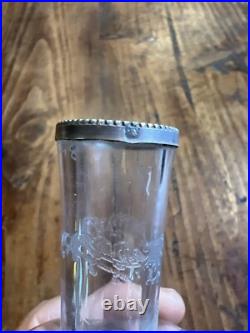 Bouteille & Carafe Cristal Taillé & Argent Massif Poinçon Minerve