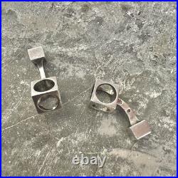 Boutons de manchettes design vers 1970 vintage argent massif poinçonné Crabe