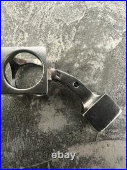 Boutons de manchettes design vers 1970 vintage argent massif poinçonné Crabe