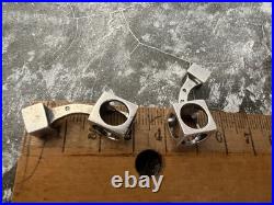 Boutons de manchettes design vers 1970 vintage argent massif poinçonné Crabe