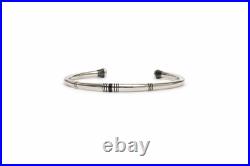 Bracelet Argent Massif 925 Ébène Poinçonné Fait Main Artisan Touareg 28g