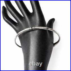 Bracelet Argent Massif 925 Ébène Poinçonné Fait Main Artisan Touareg 28g